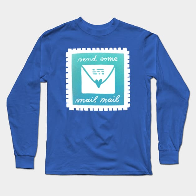 Send Some Snail Mail Long Sleeve T-Shirt by Jillian Kaye Art